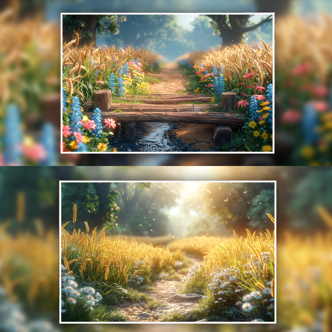 132+ Urban and Blooming Gardens Backdrops