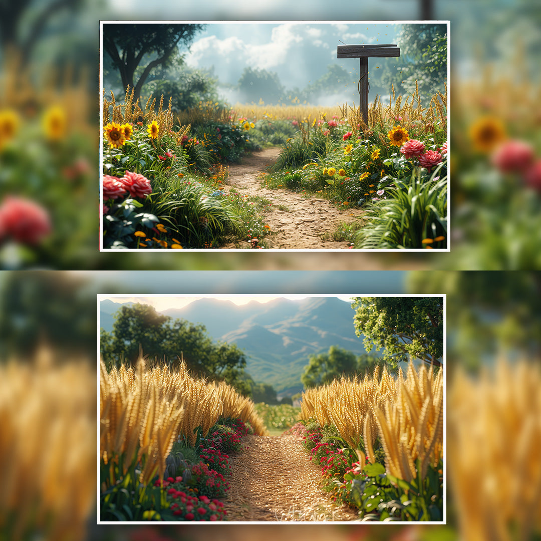 132+ Urban and Blooming Gardens Backdrops